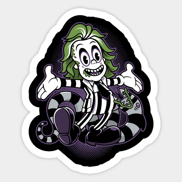 Vintage Cartoon - Creepy Cute Goth - It's Showtime! Sticker by Nemons